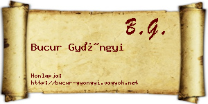 Bucur Gyöngyi névjegykártya