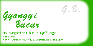 gyongyi bucur business card